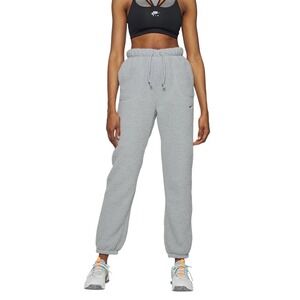 Nike Women's Therma-FIT One Loose Fleece Pants, Cozy Sherpa, Gray, Size Small
